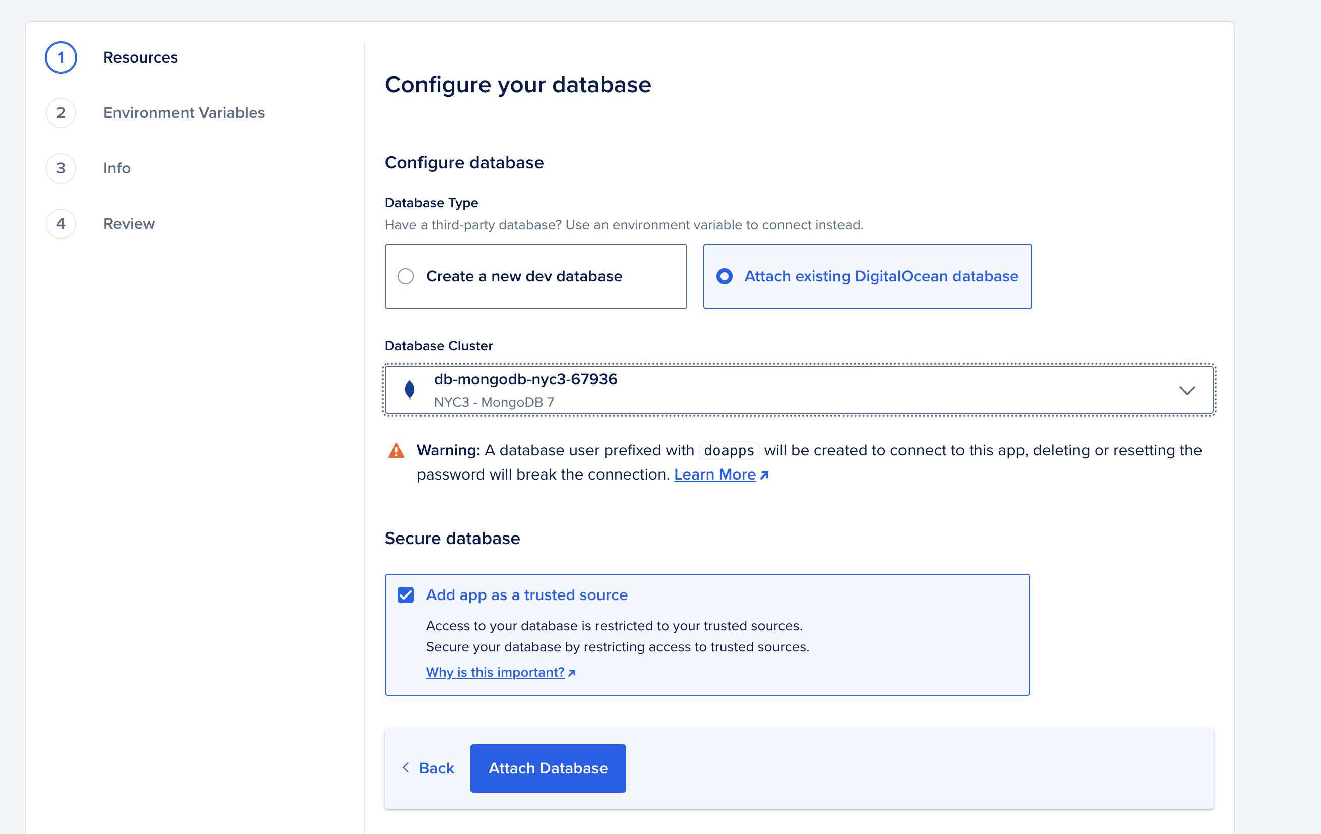 App Platform - Environment variables